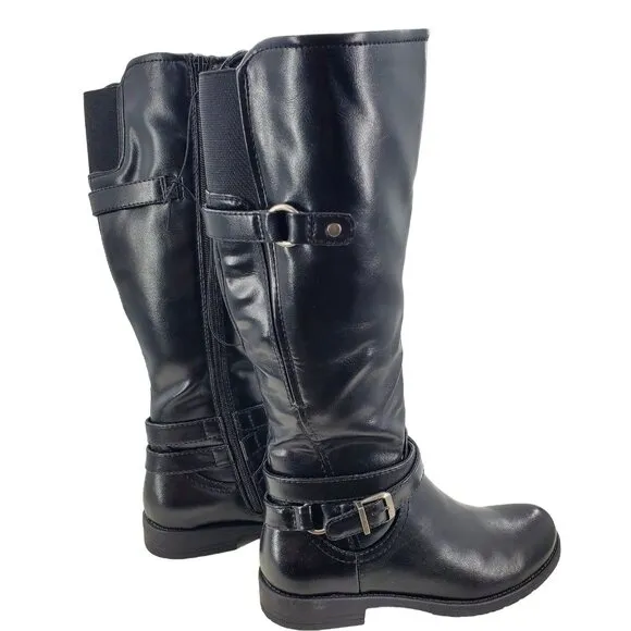 BARETRAPS Boots 6.5 Carmella Side Zip Buckle Horse Riding Knee-High Shoes