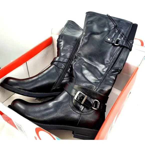BARETRAPS Boots 6.5 Carmella Side Zip Buckle Horse Riding Knee-High Shoes