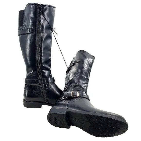 BARETRAPS Boots 6.5 Carmella Side Zip Buckle Horse Riding Knee-High Shoes