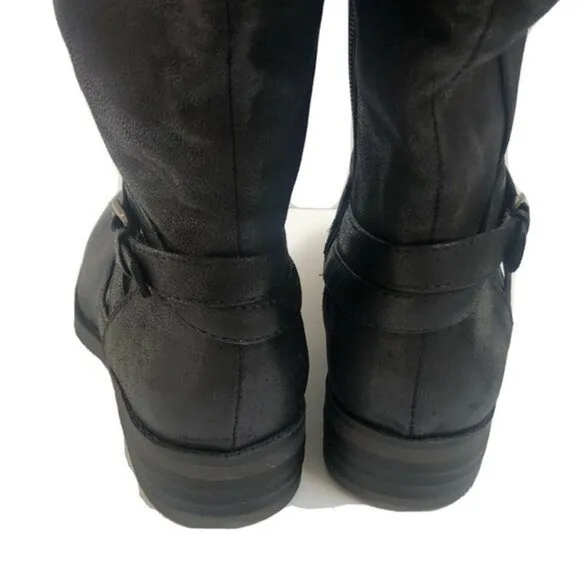Baretraps Womens Black Riding Boots Shoes 8M Horse Ridding