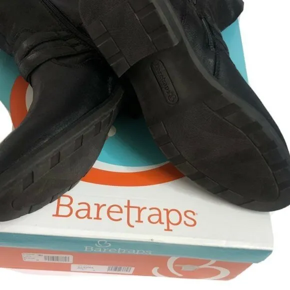 Baretraps Womens Black Riding Boots Shoes 8M Horse Ridding