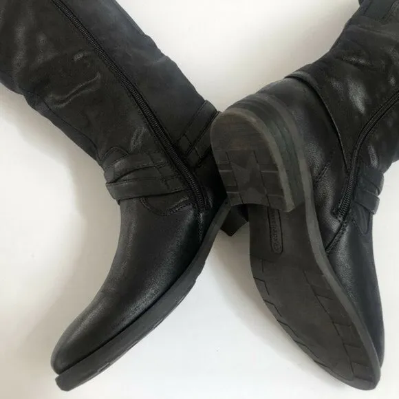 Baretraps Womens Black Riding Boots Shoes 8M Horse Ridding