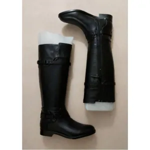 BCBGMAXAZARIA Black Calf Leather Riding Boots Retail $398 Size 6