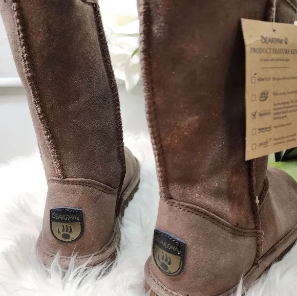 Bearpaw Emma Womens Suede Winter  Boots size8 new