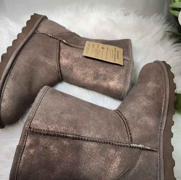 Bearpaw Emma Womens Suede Winter  Boots size8 new