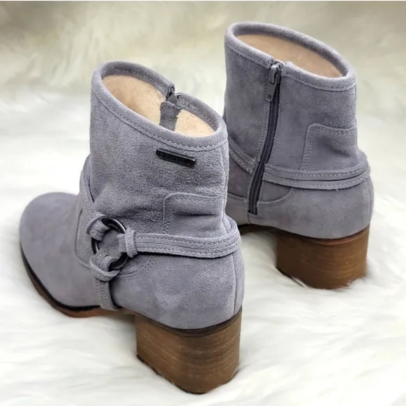 BEARPAW Mica Winter Ankle Boot Booties Gray Fog
