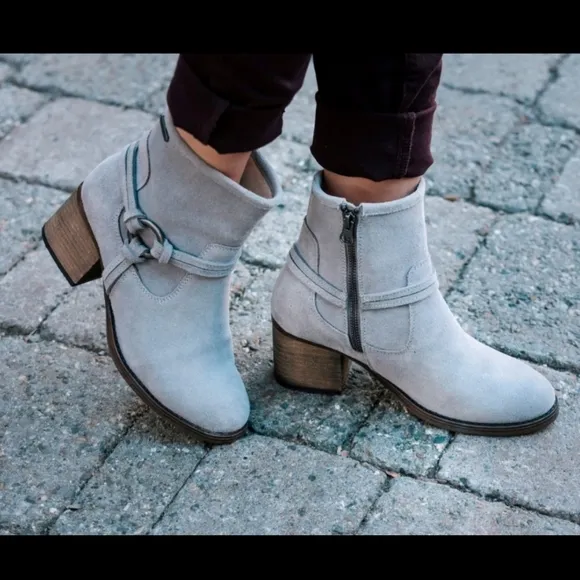 BEARPAW Mica Winter Ankle Boot Booties Gray Fog