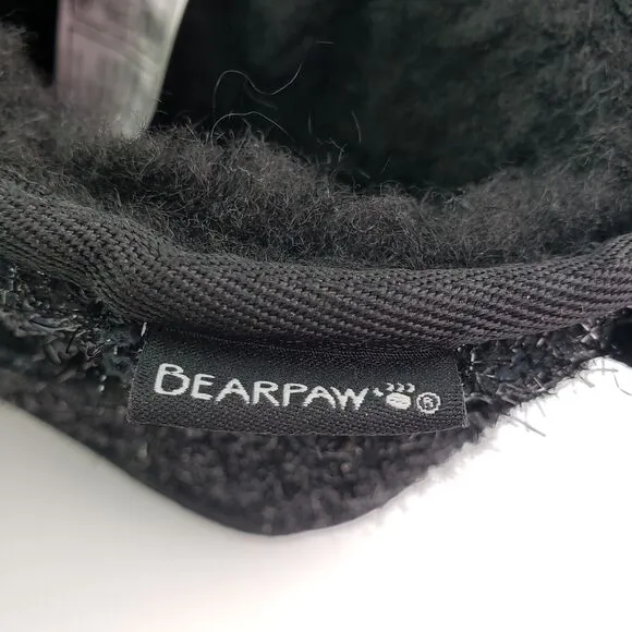 BearPaw Shalini Youth Girls Size 13 Black Sparkle Wool Blend Winter Low Boots