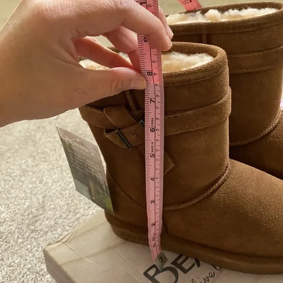 BEARPAW Val Tan Boots for Girls Size 2 NEW