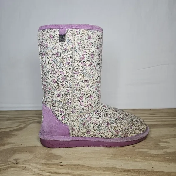 BearPaw Women's Ivy Boot Petunia Purple Wool Lined Sheepskin Footbed Size 9