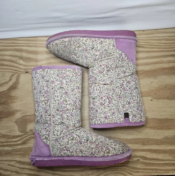 BearPaw Women's Ivy Boot Petunia Purple Wool Lined Sheepskin Footbed Size 9