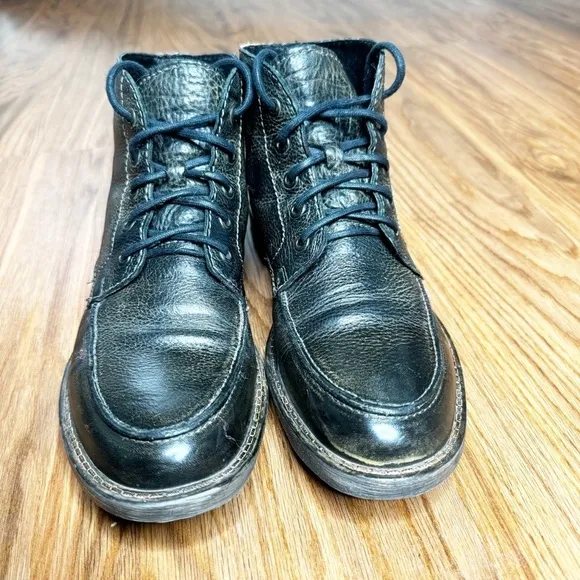 BED STU Curtis II Moc Toe Boot Weathered Graphite Dip Dyed Black - Size 8 Men
