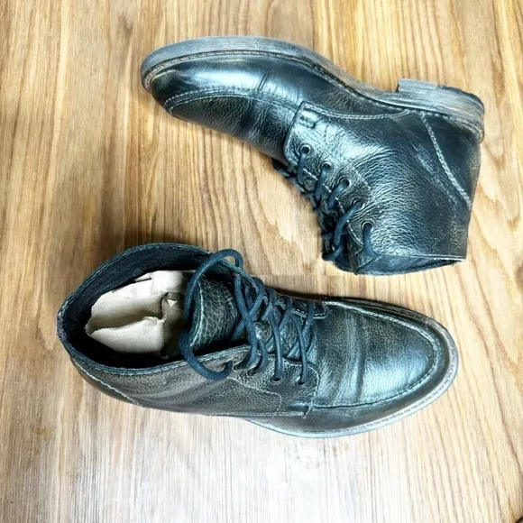 BED STU Curtis II Moc Toe Boot Weathered Graphite Dip Dyed Black - Size 8 Men