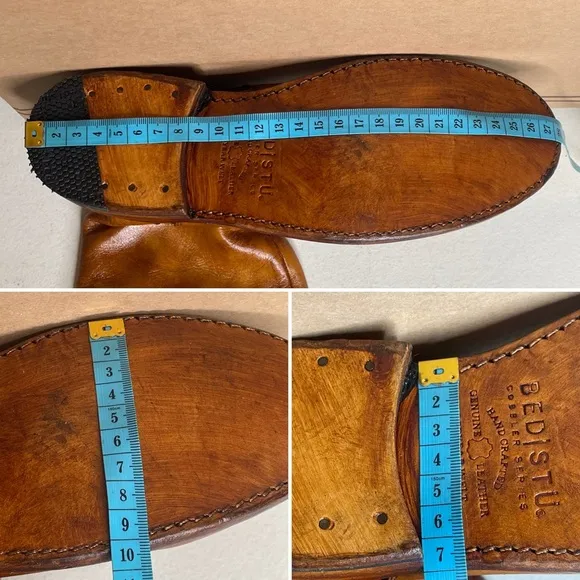 BED STU Tess Distressed Tan Riding Boots Size 8