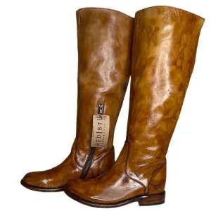BED STU Tess Distressed Tan Riding Boots Size 8