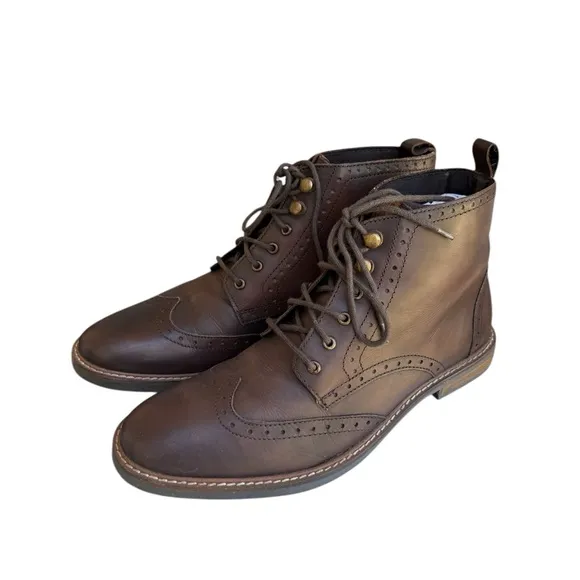 Ben Sherman Wingtip Boot in Cognac Men’s Size 9.5