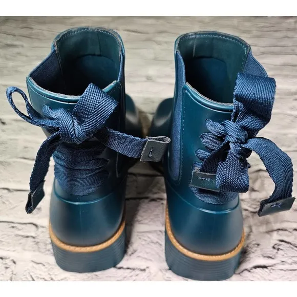 Bernardo Anthropologie Briton Winter Rain Boots Green Waterproof WOMENS SIZE 11