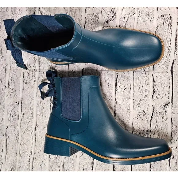 Bernardo Anthropologie Briton Winter Rain Boots Green Waterproof WOMENS SIZE 11