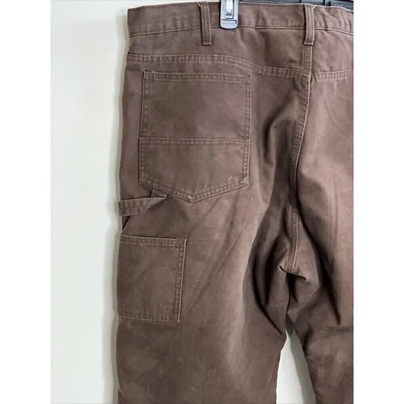 Berne Brown Insulated Carpenter Pants 38x32 Very Nice