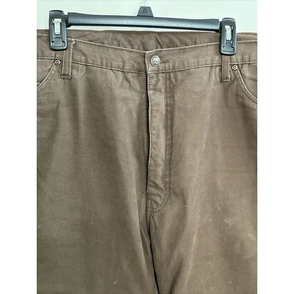 Berne Brown Insulated Carpenter Pants 38x32 Very Nice
