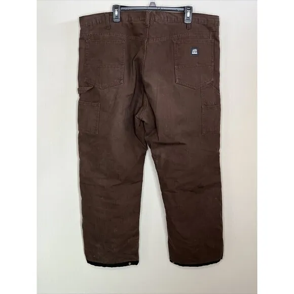 Berne Brown Insulated Carpenter Pants 38x32 Very Nice