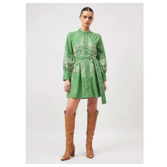 BEYOND BY VERA Nella Indian Cotton Dress 1472 in Medina Sage