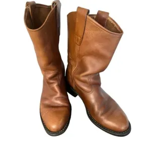 Biltrite Mens Size 7.5 Women’s 9 Brown Leather Mid Calf Western RT Cowboy Boots
