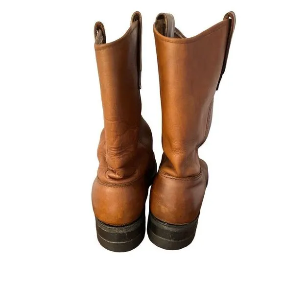 Biltrite Mens Size 7.5 Women’s 9 Brown Leather Mid Calf Western RT Cowboy Boots