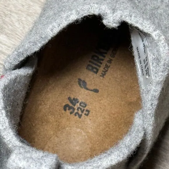 Birkenstock Andermatt 1017516 Fall Winter 2023 light Gray, Felt Low Boots, Narro