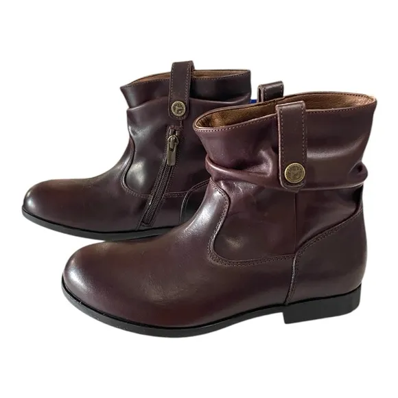Birkenstock Sarnia Leather Ankle Boots Espresso Brown Women’s 36 (US 5)