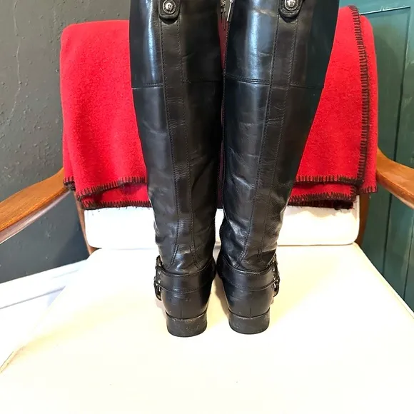 Black Frye Melissa Harness Riding Boots size 7
