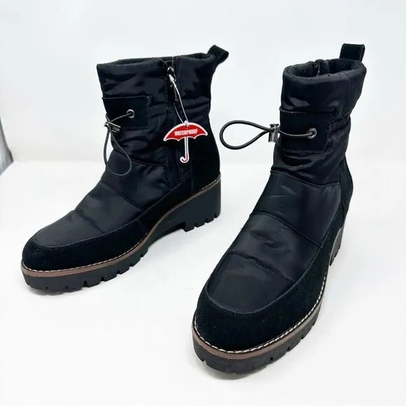 Blondo Black Suede Water Resistant Boots Snow Size 11