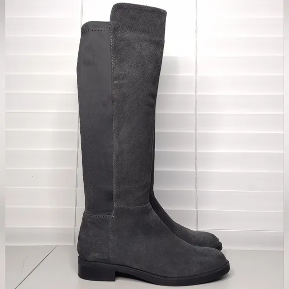 Blondo Ellie Waterproof Suede Side Zipper Equestrian Knee Tall Riding Boots