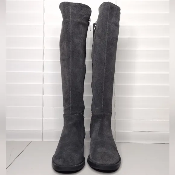 Blondo Ellie Waterproof Suede Side Zipper Equestrian Knee Tall Riding Boots