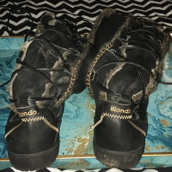 Blondo Leather &amp; Shearling Snowtrail Winter Boots