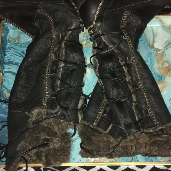 Blondo Leather &amp; Shearling Snowtrail Winter Boots