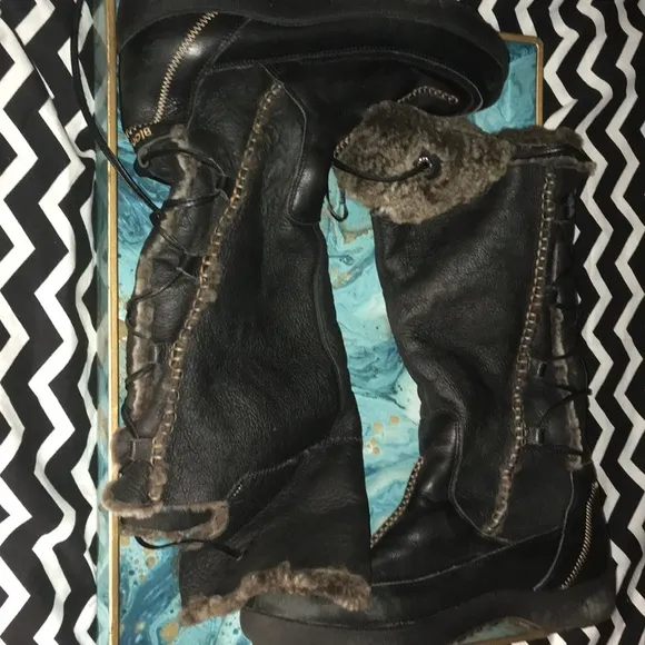Blondo Leather &amp; Shearling Snowtrail Winter Boots