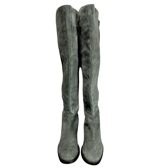 Blondo Over the Knee Boots sz 9M Women Gray Suede Waterproof Riding Equestrian