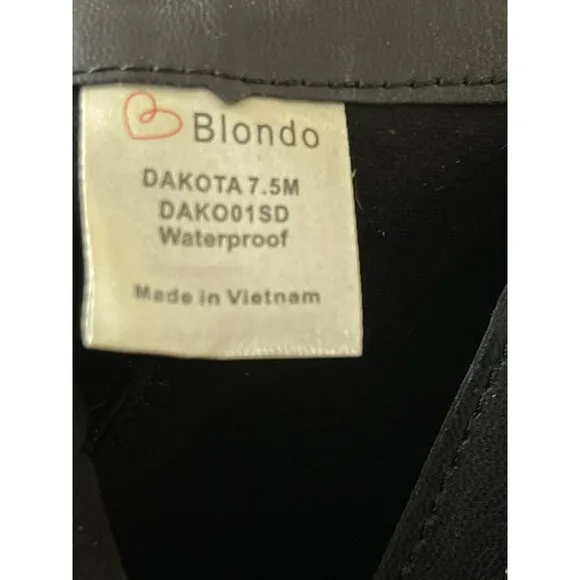 Blondo Sz 7.5 Waterproof Dakota Black Suede Winter Buckle Ankle Boots NEW