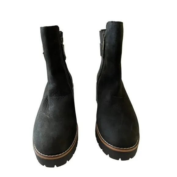 Blondo Sz 7.5 Waterproof Dakota Black Suede Winter Buckle Ankle Boots NEW