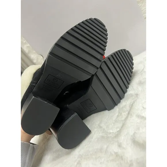 Blondo Tia Sherpa Cuff Ankle Booties in Black Size 9.5 M $160