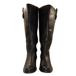 Blondo Women’s Tall Leather Riding Boots Black Size 7.5M Aqua Protect Zipper EUC