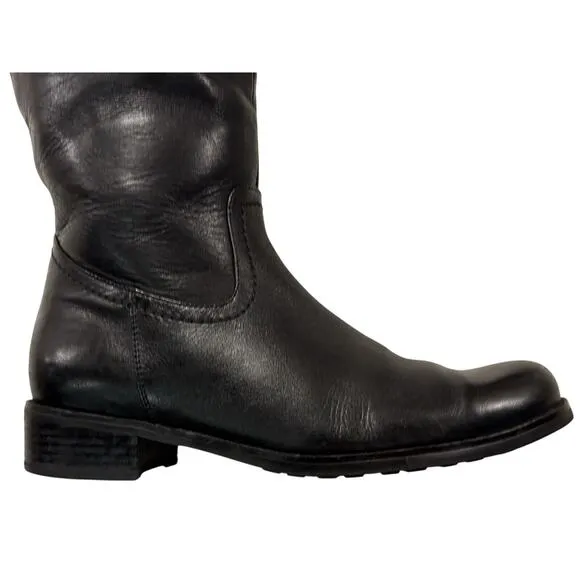 Blondo Women’s Tall Leather Riding Boots Black Size 7.5M Aqua Protect Zipper EUC