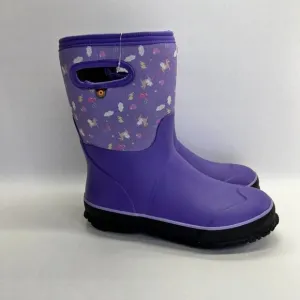 BOGS Boots Grasp Pegasus Youth Sz 5 Classic Waterproof Rain Boot Purple Unicorn