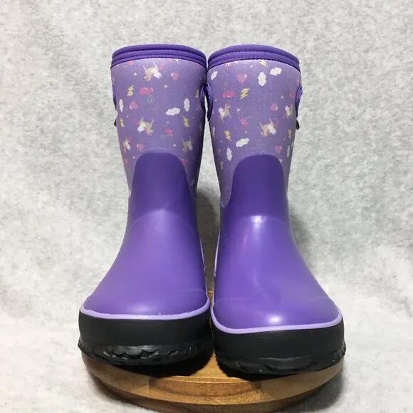 Bogs Boots Kids Sz 3 Grasp Pegasus Purple Waterproof Winter Snow Rated -22°F