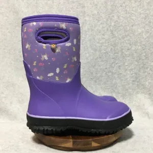 Bogs Boots Kids Sz 3 Grasp Pegasus Purple Waterproof Winter Snow Rated -22°F
