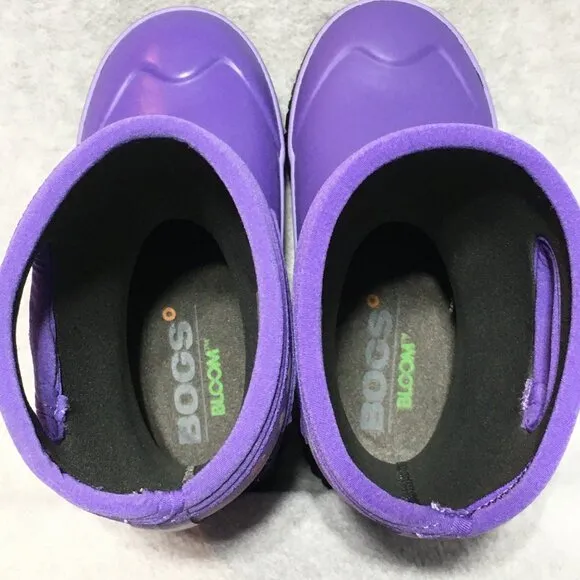 Bogs Boots Kids Sz 3 Grasp Pegasus Purple Waterproof Winter Snow Rated -22°F