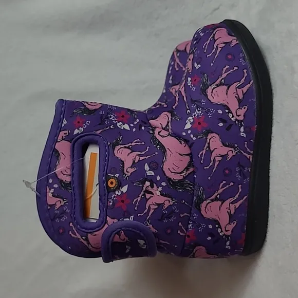 Bogs II Unicorn Waterproof Rain Snow Faux Fur Boots Toddler Girls Size 8