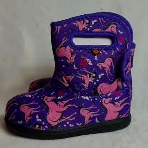 Bogs II Unicorn Waterproof Rain Snow Faux Fur Boots Toddler Girls Size 8