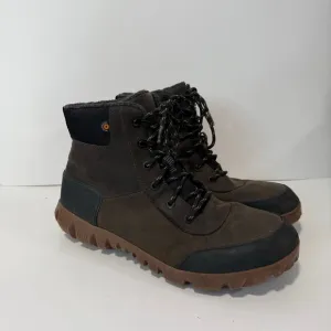 Bogs Men's Arcata Boots Ankle Leather Black Brown 11 Waterproof Lace Up